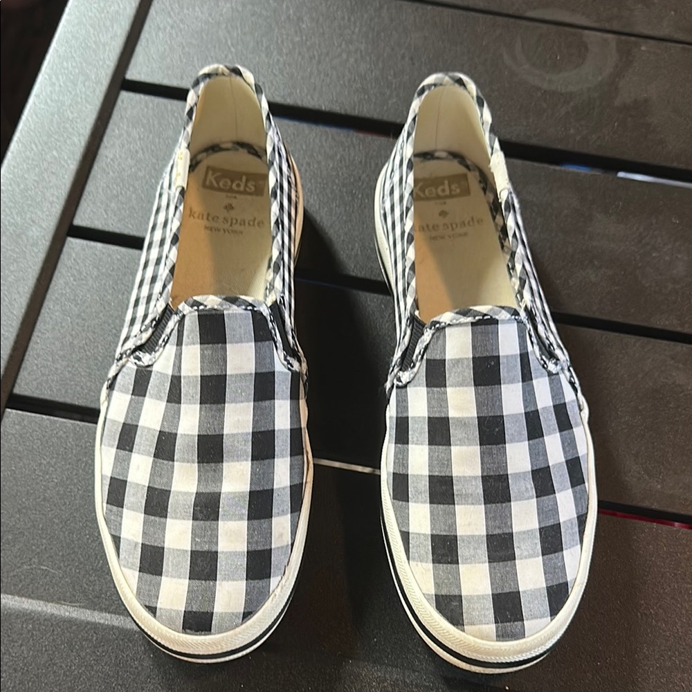 Keds Women's Black and White Checkered Sneakers